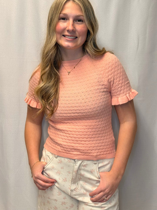 Georgia Peach Knit Top