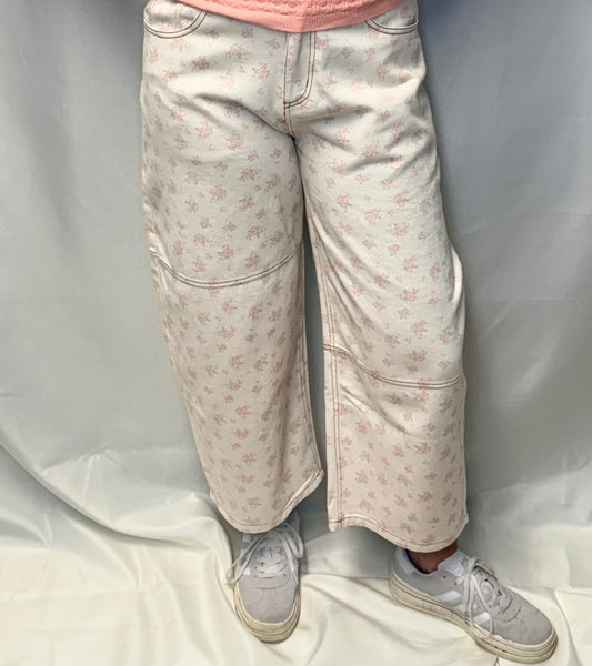 Magnolia Bloom Wide Leg Denim