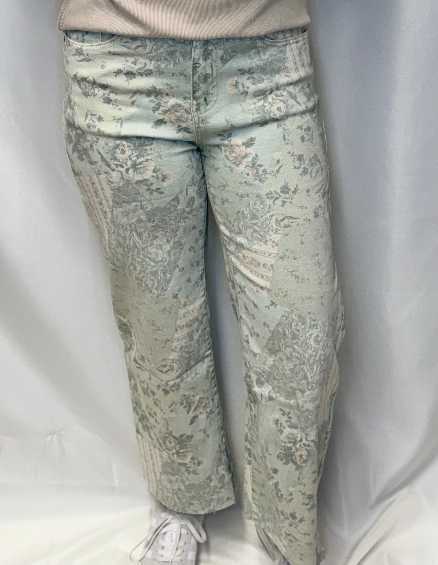 Sage Bloom Straight Leg Denim